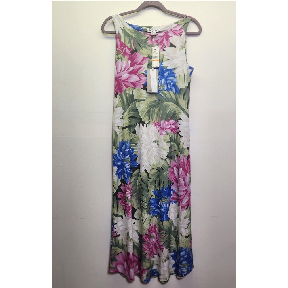 NWT Tommy Bahama Carmela Lush Lotus Midi Dress Small‎ Sleeveless Sustainable